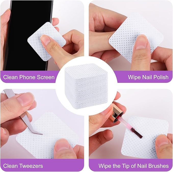 200pcs Nail Cotton Pads, 1 Pull-Off Pump-Style Bottle Suitable - Image 5