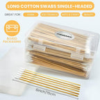 500PCS 6" Cotton Swabs in Storage Box - Image 2
