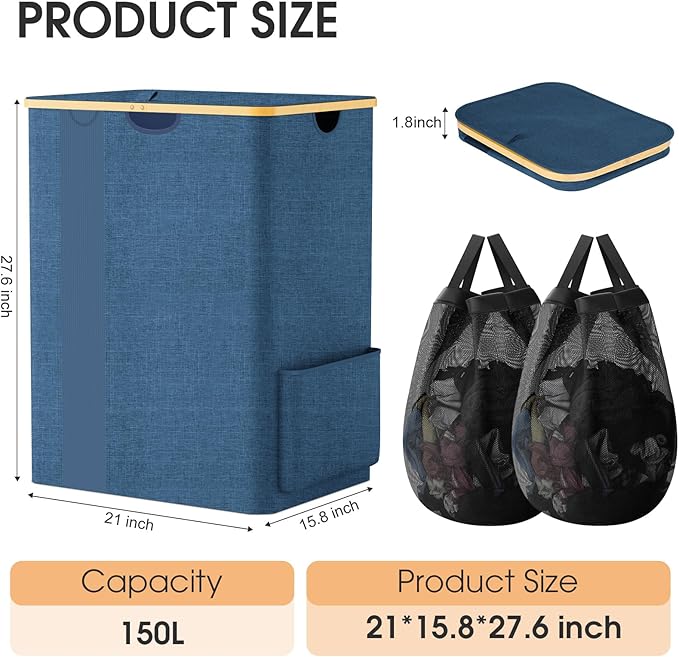 Laundry Basket Clothes Hamper - Image 2