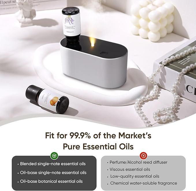 Waterless Diffuser for Essential Oil, Battery Operated Scent Air Aromatherapy - Image 6