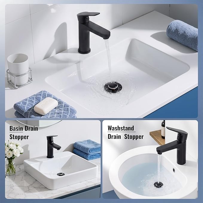 Bathroom Sink Stopper-All Metal Sink Stopper-Universal Fit 99% Bathroom Stopper - Image 8
