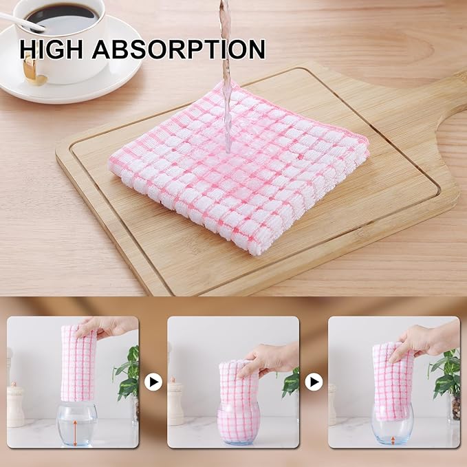Kitinjoy Cotton 6 Pack Terry Kitchen Towels, 16 x 25 Inches Super Soft and - Image 3