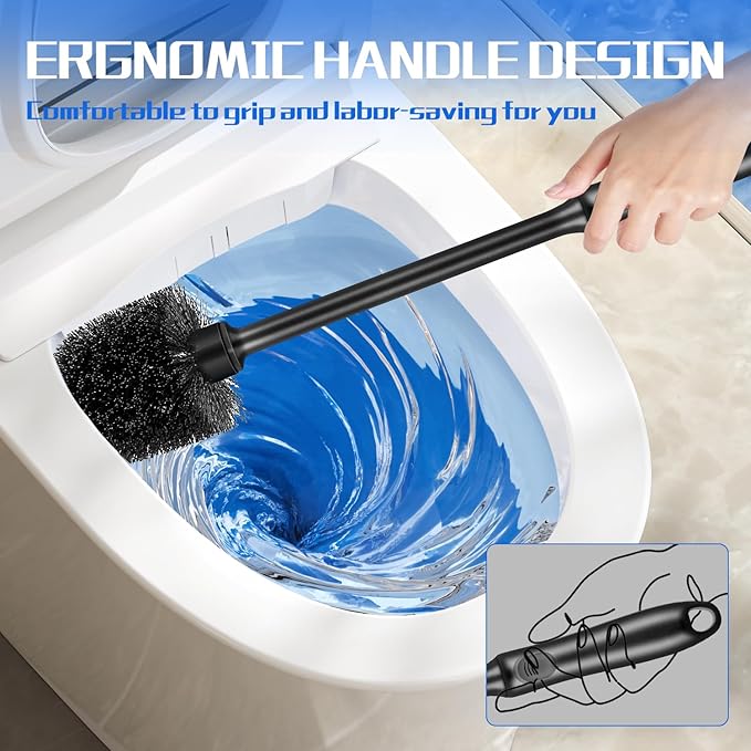 Toilet Brush and Holder 3 Pack - Image 3