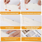 8 Pack 4" High Drawer Dividers, Dresser Drawer Organizer, Warm White Drawer - Image 5