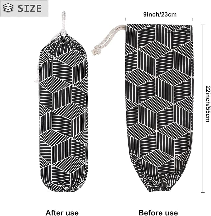 Plastic Bag Holder, Wall Mount Plastic Bag Organizer, Shopping Bags Carrier - Image 2