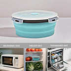 8 Collapsible Food Storage Containers, Silicone Collapsible Food Storage - Image 4