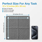 Waffle Weave Microfiber Towel, 12 x 12 inches, Barista Towels, Lint Free Cloth - Image 6