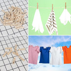 KIMOBER 1.77Inch Wooden Clothespins, Sturdy Natural Wooden Craft Peg Pins Clips - Image 7