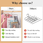 Kalimdor Pants Hangers 2 Pack Space Saving Metal Closet Organizer, Clothes - Image 3