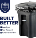 Plasticplace 64-65 Gallon Black Trash Bags, Heavy Duty Toter Can Liners - Image 2
