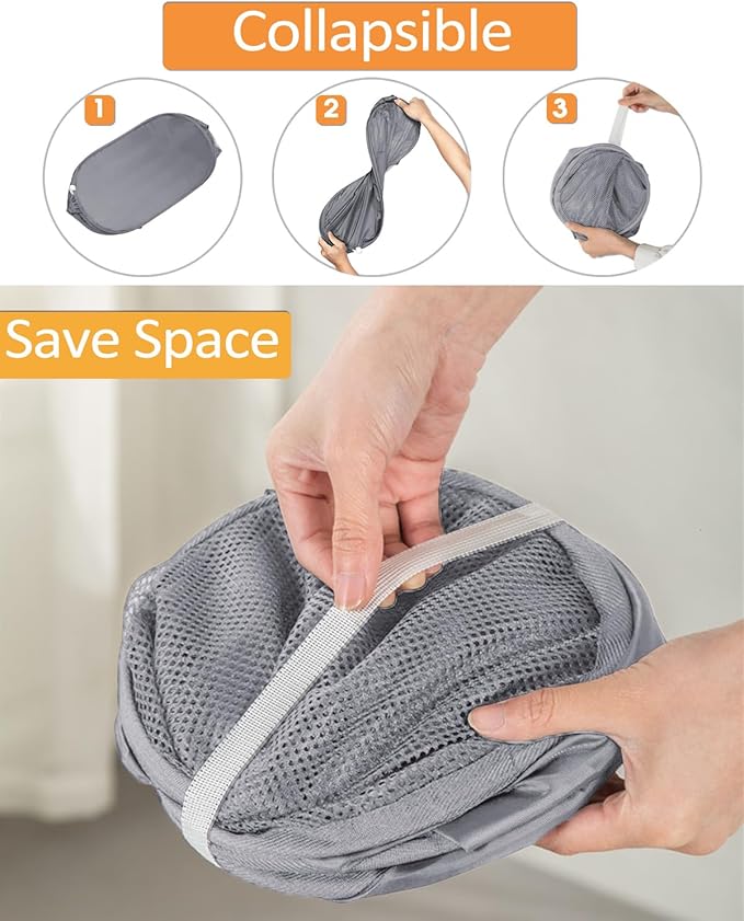 Durable Collapsible Laundry Baskets, Foldable Laundry Hamper - Image 2