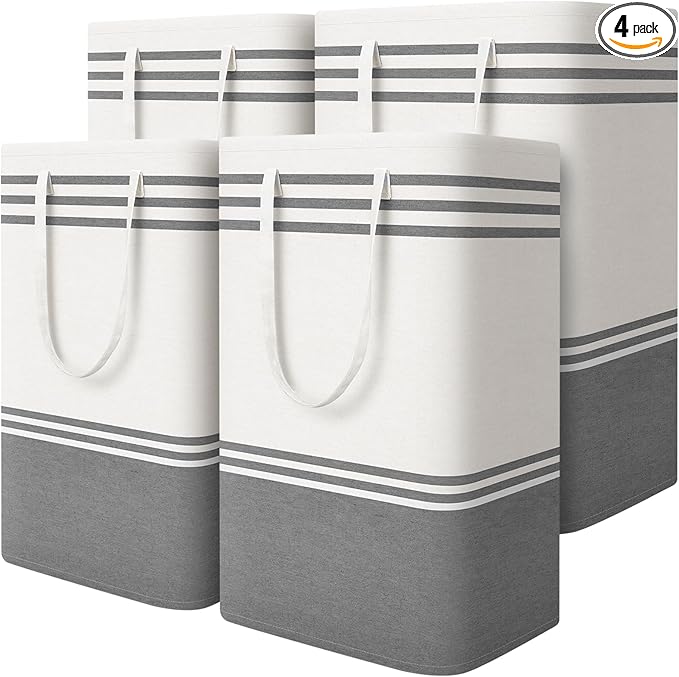 4 Pack Large Laundry Baskets, Laundry Hampers, Freestanding Waterproof by EpicTotes