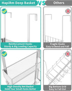 HapiRm Over Door Hook with 2 Mesh Baskets and 9 Hooks, 304 Stainless Steel No - Image 2