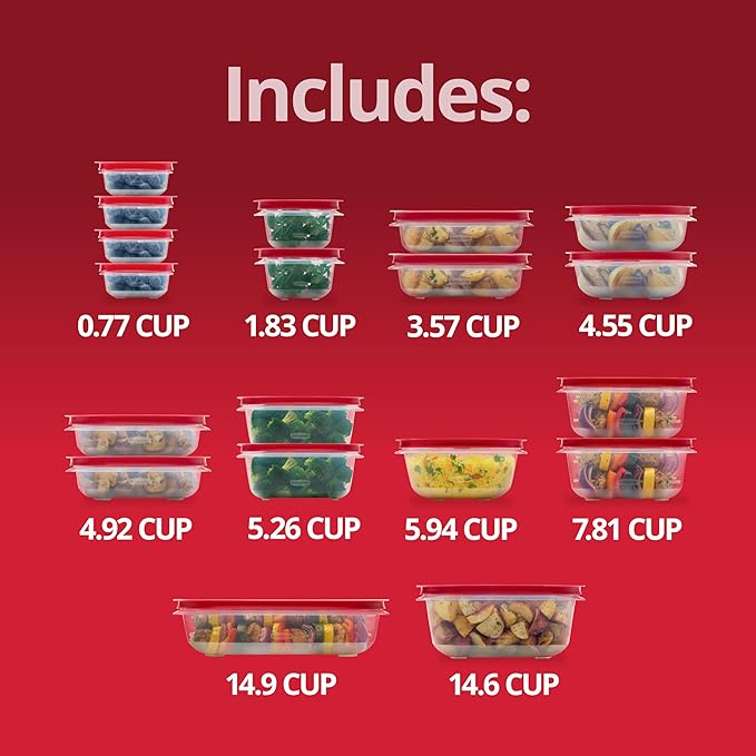 Rubbermaid EasyStore Containers, 38-Piece Set, Food Storage Containers - Image 6