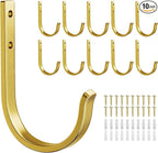 10 Pack Wall Hooks for Hanging Towel/Coat - 22LB Screw in Metal Hanger Wall by Josmimic