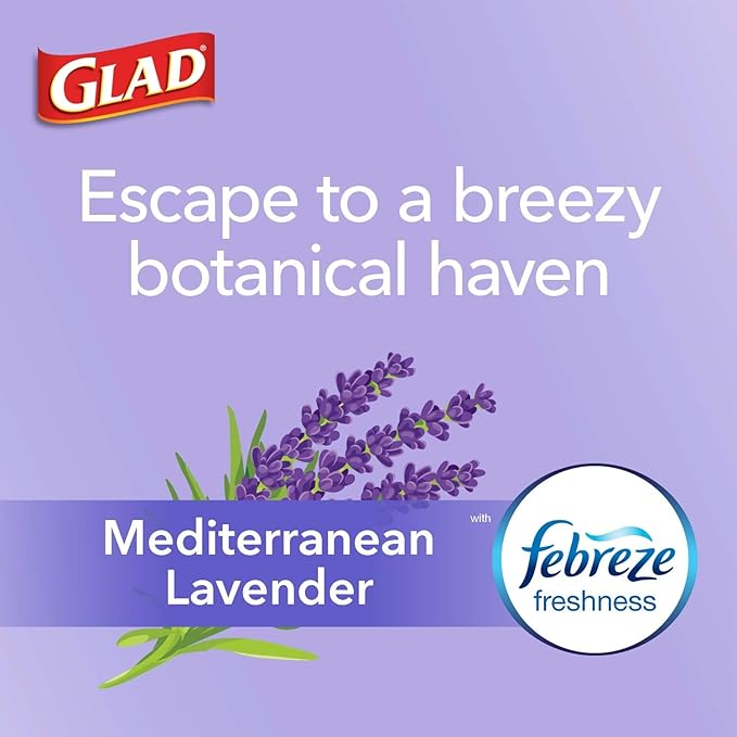 Glad ForceFlex Tall Kitchen Trash Bags, 13 Gallon, Gain Lavender - Image 3