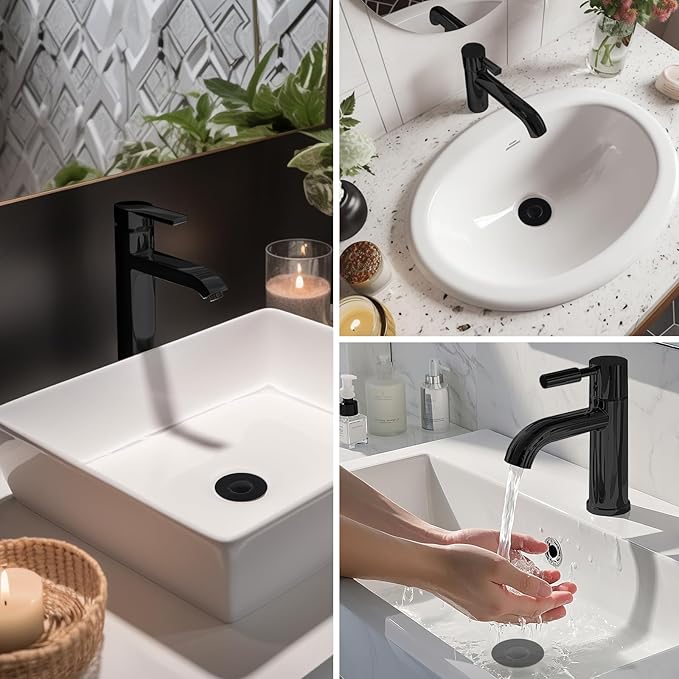 Hibbent Upgraded 3 in 1 Bathroom Sink Drain Strainer, Universal Pop Up Stopper - Image 8
