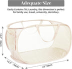 Durable Collapsible Laundry Baskets, Mesh Pop Up Laundry Hamper - Image 3