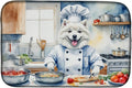 Caroline's Treasures DAC6187DDM American Eskimo The Chef Dish Drying Mat by CarolinesTreasures