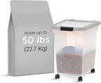 IRIS USA Airtight Dog Food Storage Container, WeatherPro, Removable Wheels - Image 2