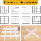 100 PCS Premium DIY Drawer Dividers, Adjustable Drawer Organizers - Image 3