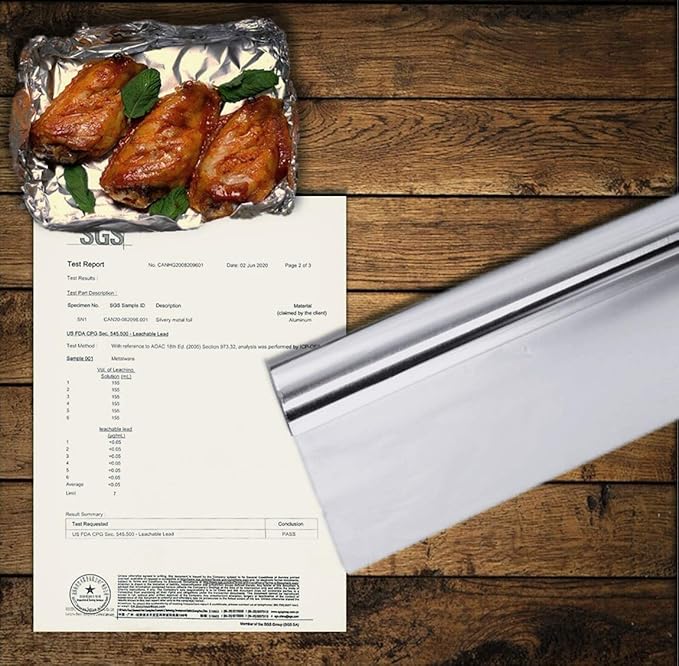 Heavy Duty Aluminum Foil, Food Grade Aluminum Foil Roll 12 Inches X 300 Feet - Image 2