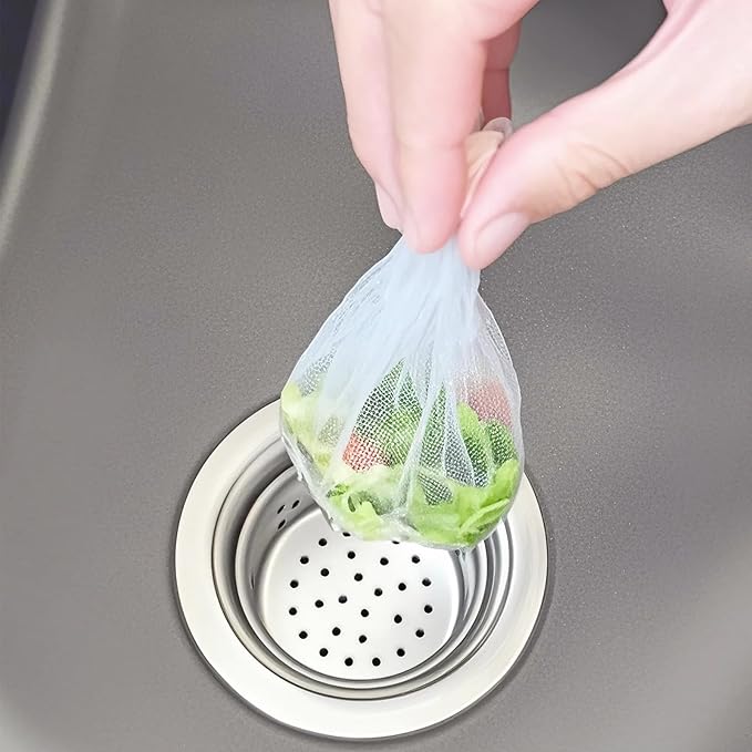 200 PCS Kitchen Disposable Mesh Sink Strainer Bags, Anti-Clogging Drain Filters - Image 7