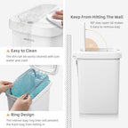 MOPALL Slim Bathroom Trash Can - Image 3