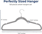 SereneLife 150 Pack Velvet Hangers - Image 2