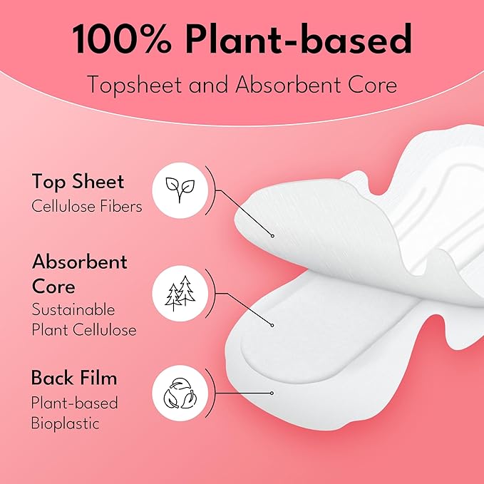 Sparkle Sanitary Pads for Women Overnight, Plant-Based Maxi Pads - Image 7