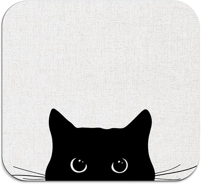 Black Cat Dish Drying Mat by Unknown