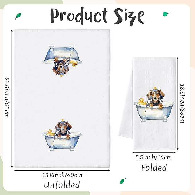 GROBRO7 Funny Dachshund Hand Towel - Image 2