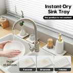 Diatomaceous Earth Sink Organizer Tray Set, Faucet Splash Guard - Image 2