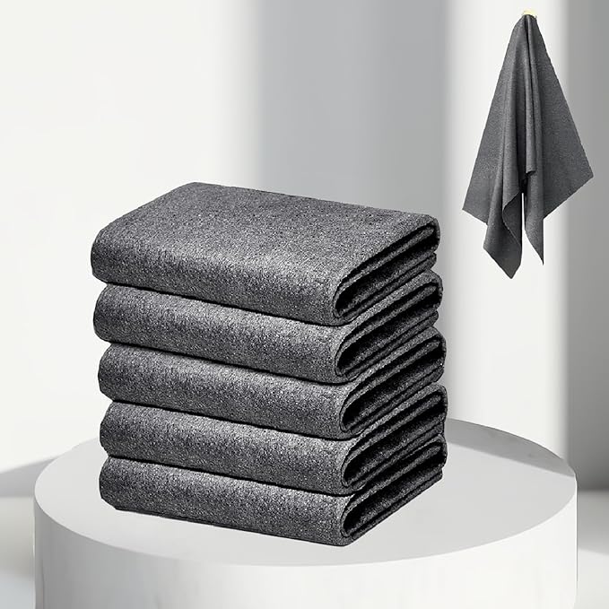 5 PCS 11×11 Inches New Real Magic Cloth Thickened Magic Cleaning Cloth by BOOLUU