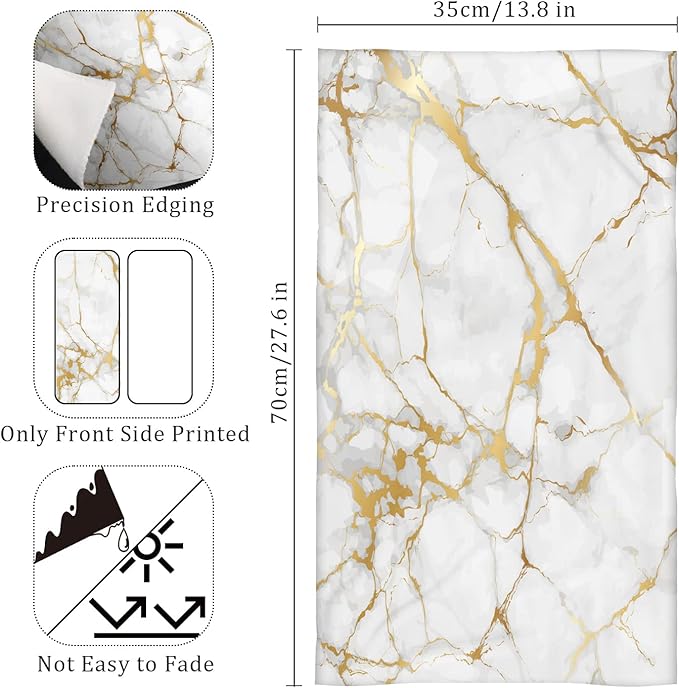 HAISUKA Gold and White Hand Towels - Image 2