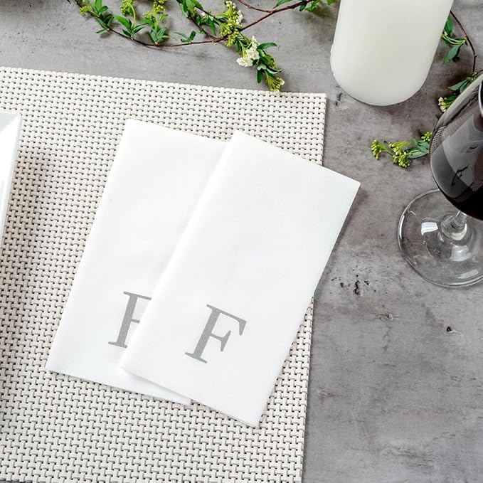 Luxenap 15.8 X 7.9 Inch Linen-Feel Guest Towels, 2000 Lettered Hand Towels - Image 6
