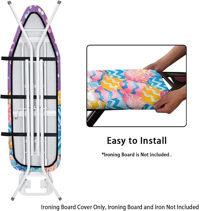 Easter Bunny and Eggs Ironing Board Cover Replacement Iron Board Cover Easter - Image 4