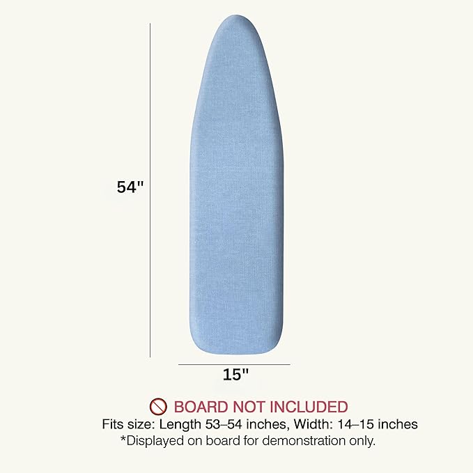 Ironing Board Cover and Pad 15"x54" Extra Thick Natural Cotton, Scorch and - Image 2
