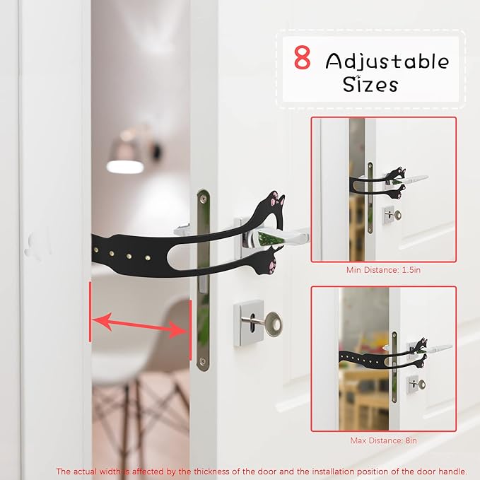 Cat Door Latch Holder, 【8 Adjustable Sizes】 Stronger Flex Cat Door Stopper - Image 4