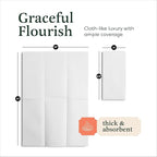 400-Pack BloominGoods Disposable Bathroom Napkins | Linen-Feel Guest Towels | - Image 3