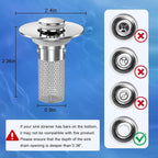 Sink Stopper Hair Catcher, Pop-up Sink Drain Strainer - Image 9