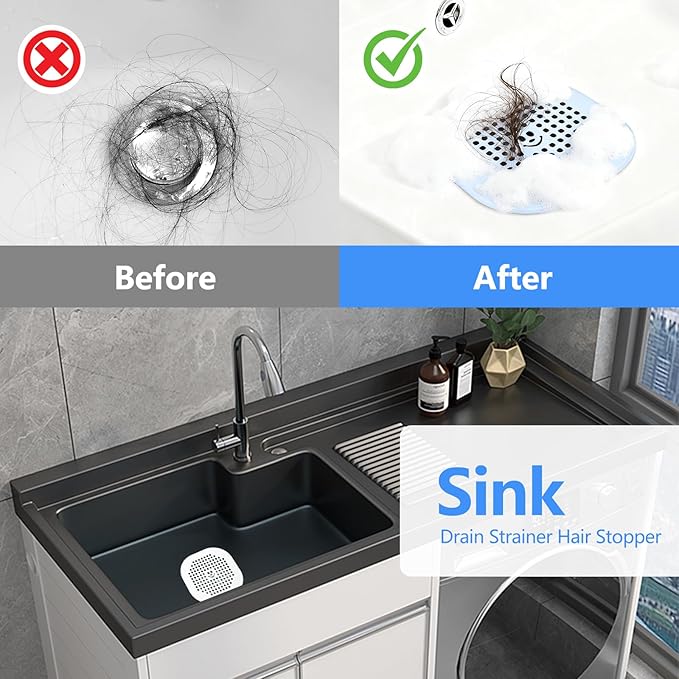 6 Pack Hair Stopper for Shower Drain Shower Drain Hair Catcher, Hair Trap for - Image 7