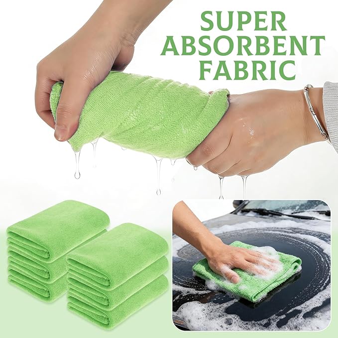 6 Pcs Extra Large Microfiber Cleaning Cloth Reusable Microfiber Towels Thick - Image 6
