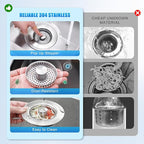 3 in 1 Kitchen Sink Drain Strainer, Universal Pop Up Stopper - Image 5