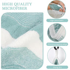 SINLAND Absorbent Coral Velvet Washcloth Ultra Soft Microfiber Face Towels 12 x - Image 3