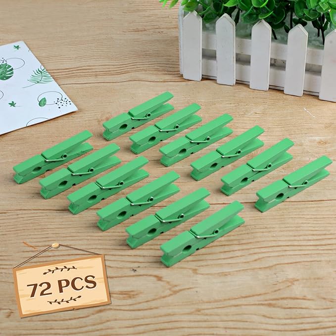 Phinus 72 Pcs Wooden Clothes Pins, 2.9 Inch Clothes Pins - Image 5