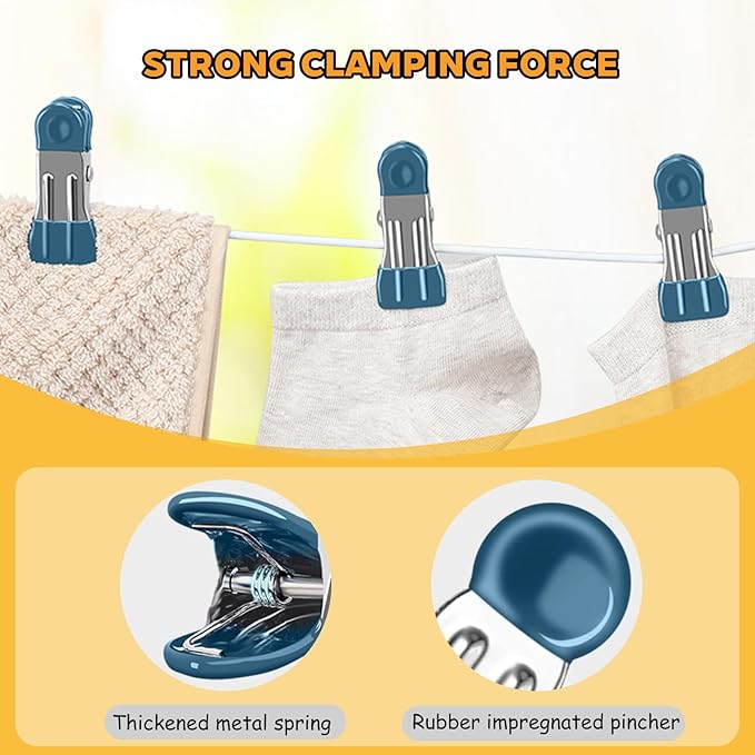 30PCS Clothes Pins, 2.17 Inch Heavy Duty Clothespins Chip Clips Laundry Pegs - Image 2
