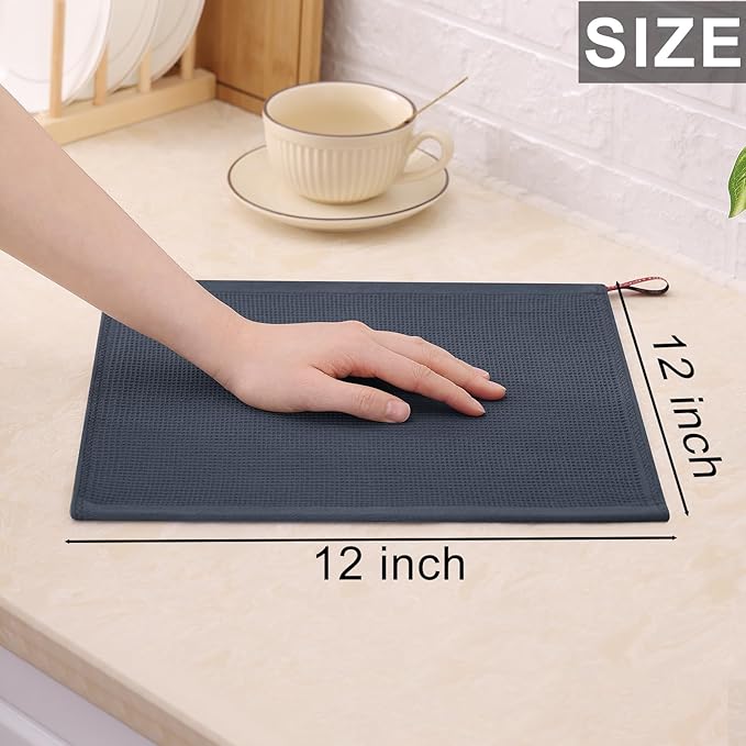Homaxy 100% Cotton Waffle Weave Dish Cloths - Image 3
