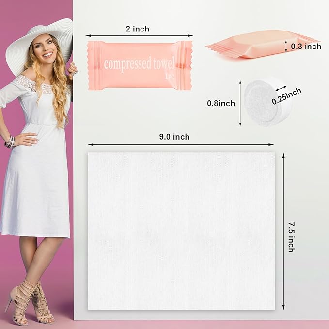 150Pcs Compressed Towel Tablets, Portable Mini Compressed Towels, Disposable - Image 5