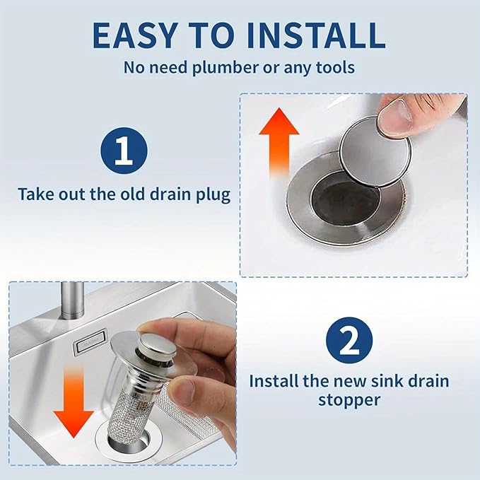 Bathroom Sink Stopper Hair Catcher - Image 6